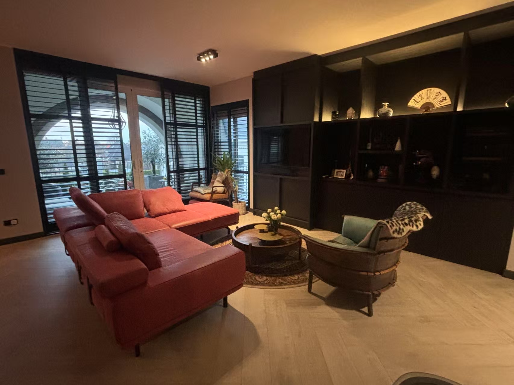 Design Leren Hoekbank Rood – Topkwaliteit, 2 Jaar Oud image 2