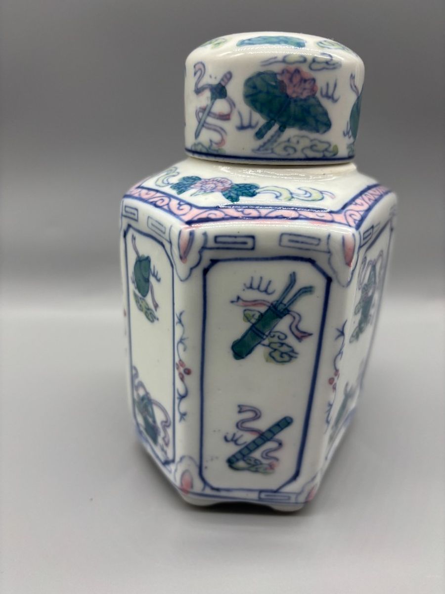 Chinees Pastel Porselein Gemberpot Theebus 60's image 9