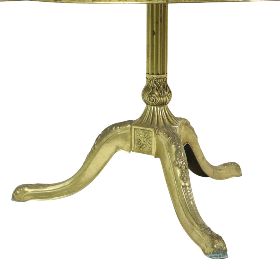 Mid Century Ronde Marmeren Salontafel Bijzettafel Messing image 14