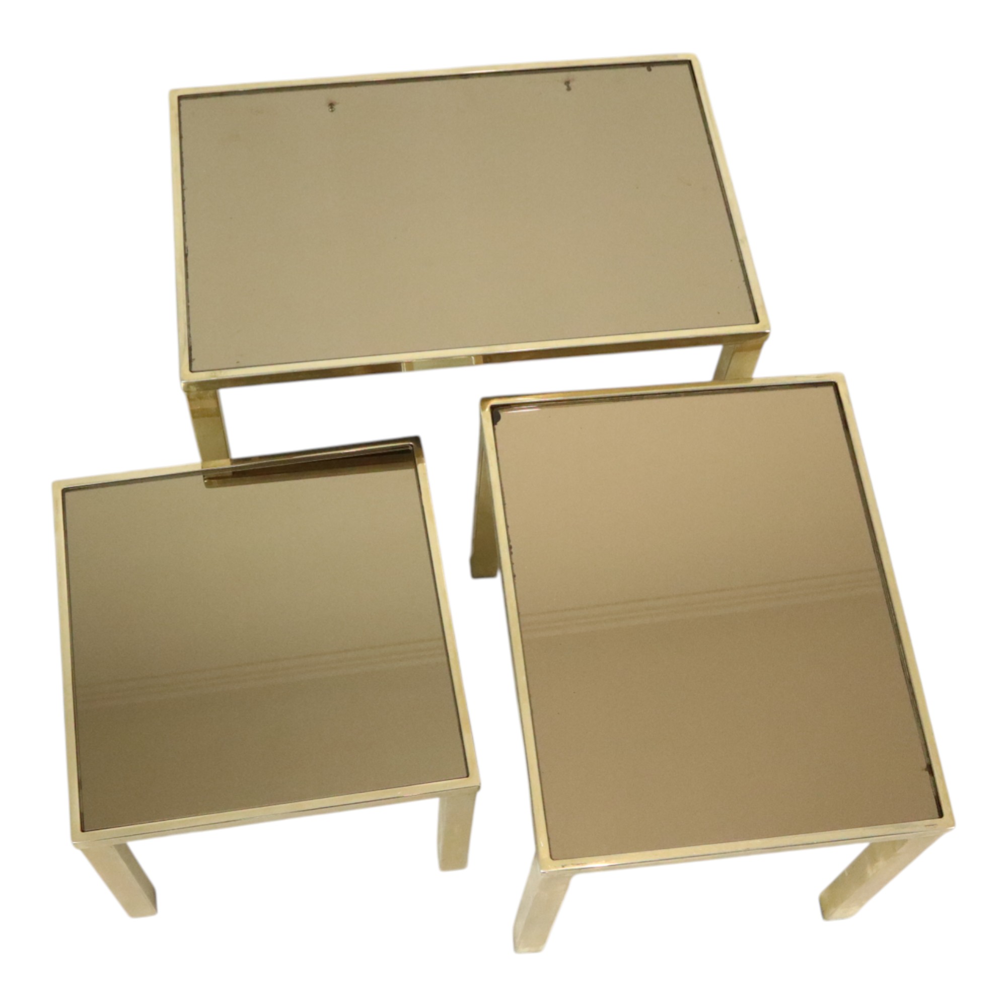 Hollywood Regency Nesttafels Belgo Chrom 23kt Goud Verguld image 10