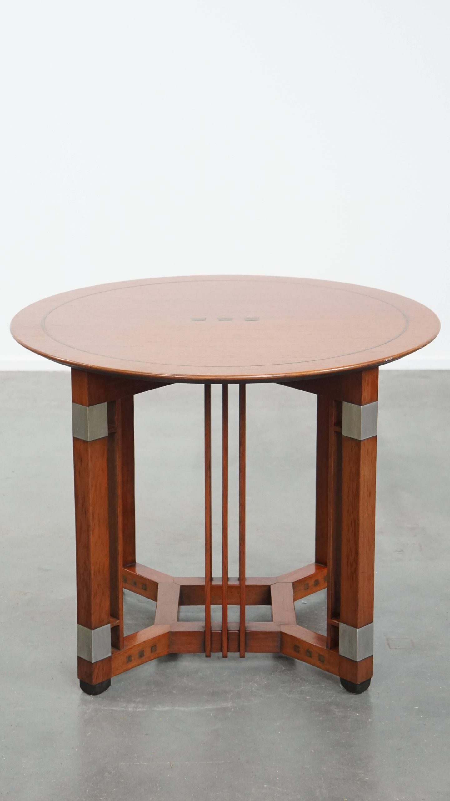 Mooie En In Goede Staat Verkerende Ronde Art Deco Schuitema Design Bijzet/ Salontafel image 3