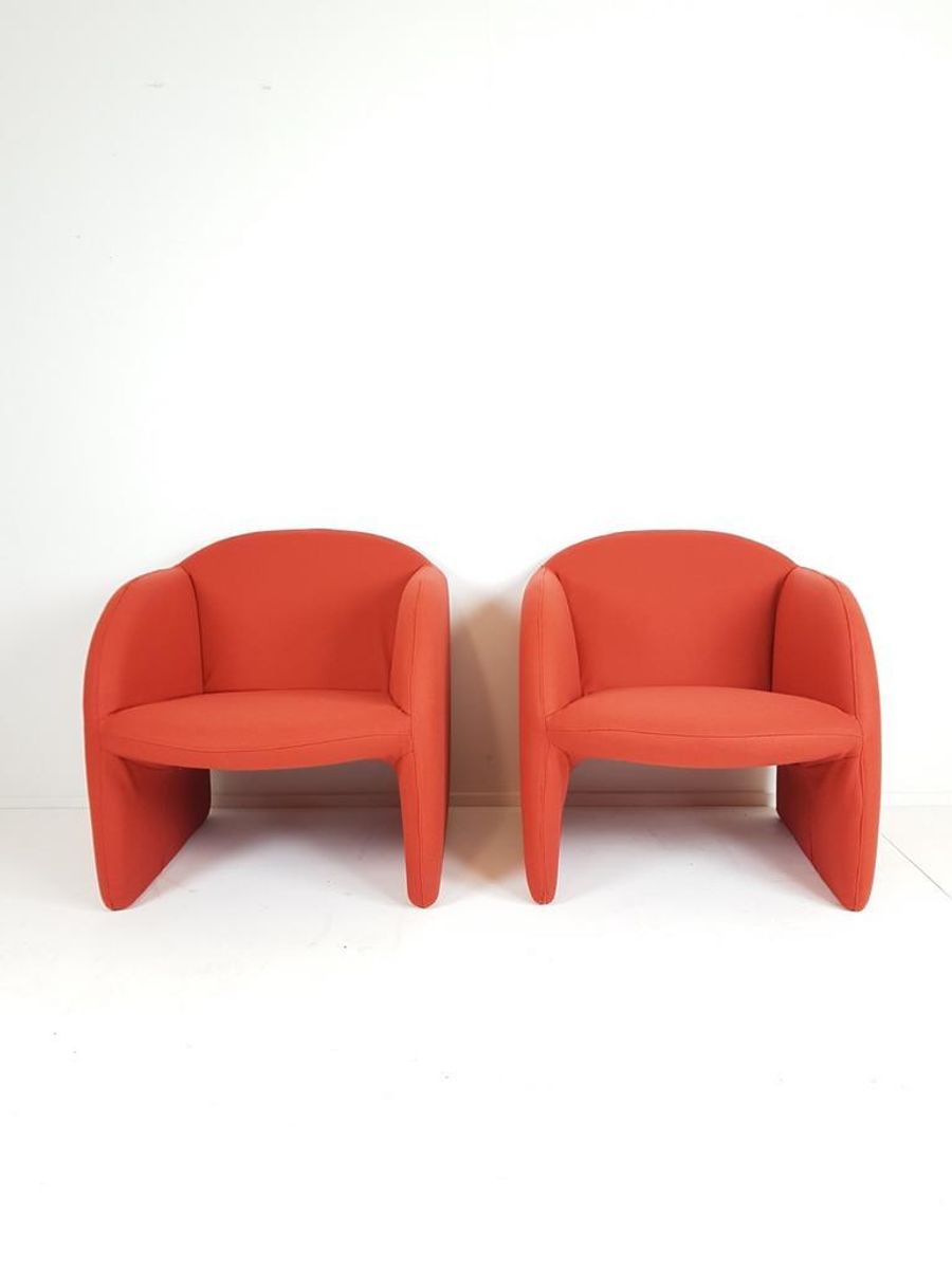 Artifort Ben’s Steenrood / Donker Oranje Fauteuils Ploegstof image 4