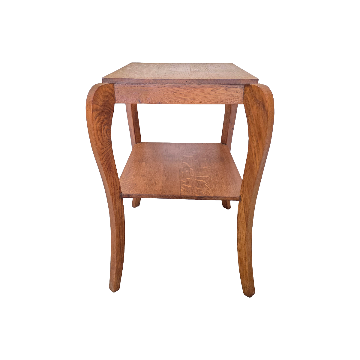 Frans Art Deco Eiken Bijzettafel, Jaren 30 image 3