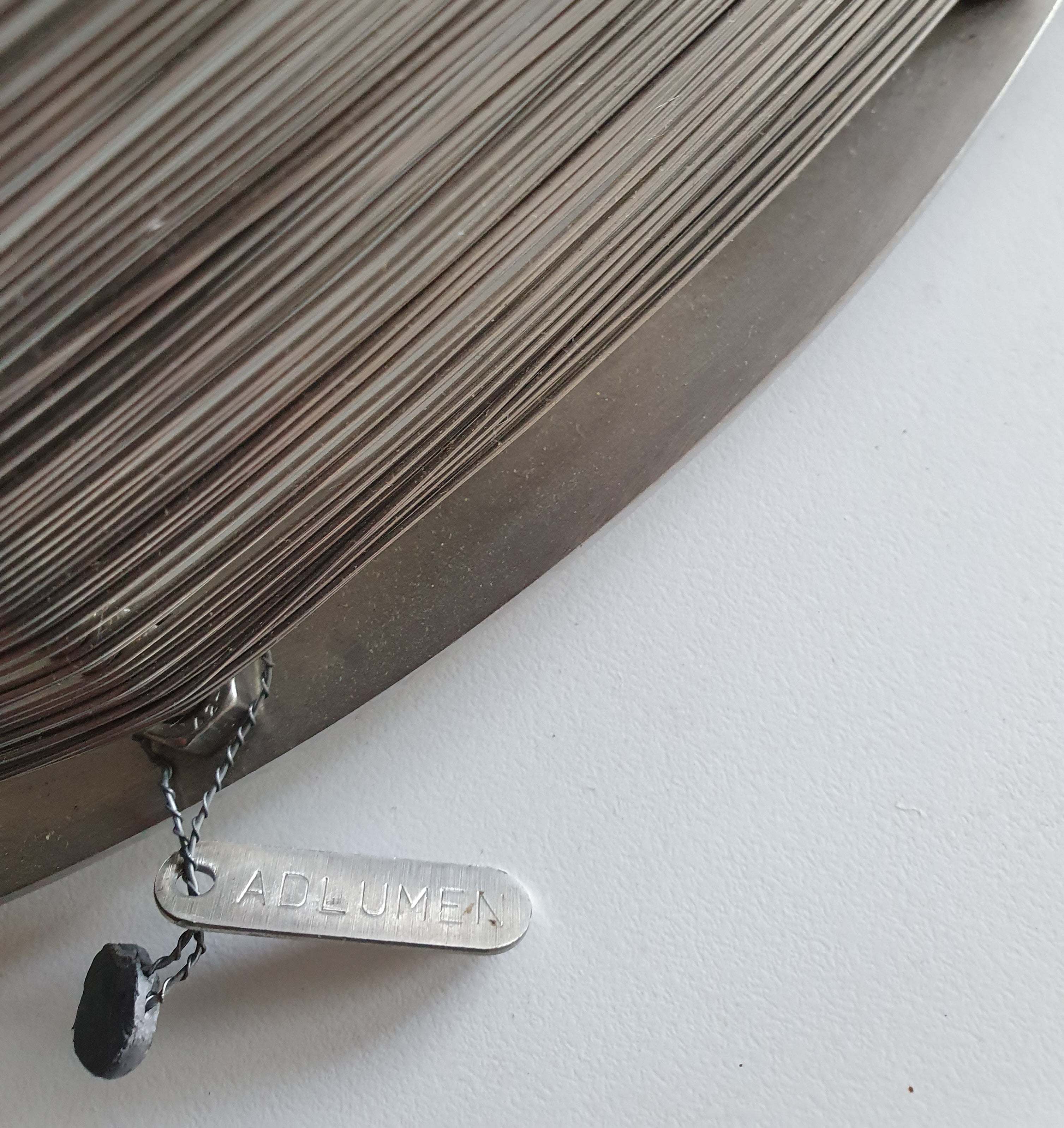 Very Rare Adlumen Lamp / Pendant Inox Wired. image 18