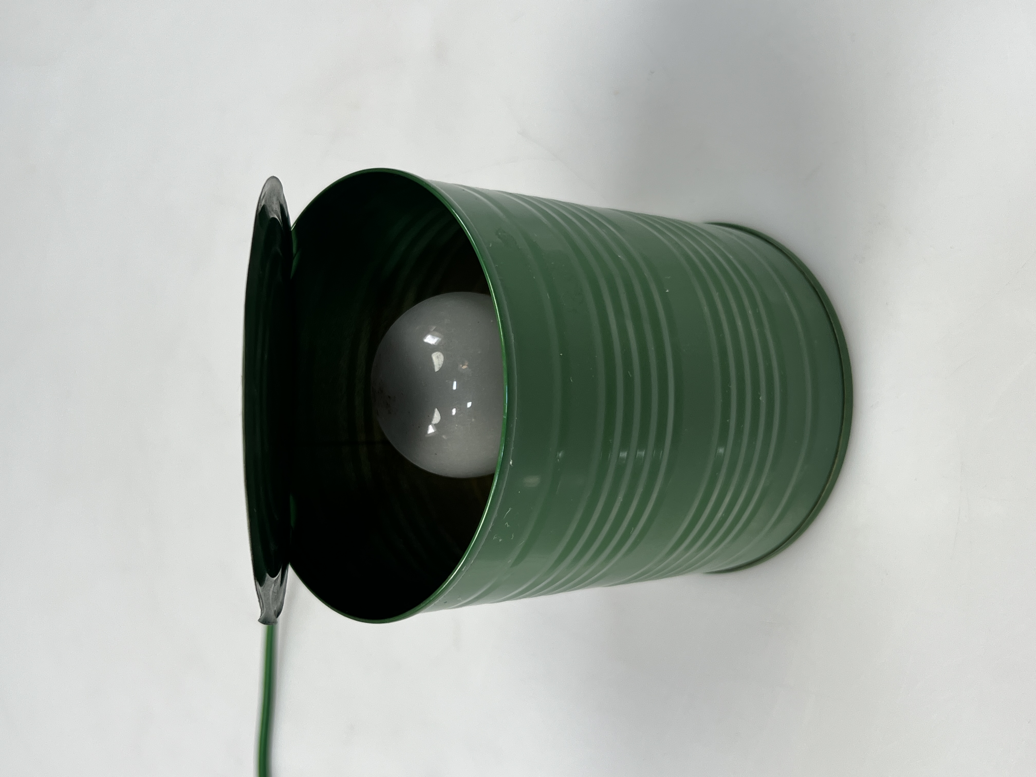 Vintage Groene Tin Can Lamp, Ad Van Berlo, Vrieland Design, 1980's image 11