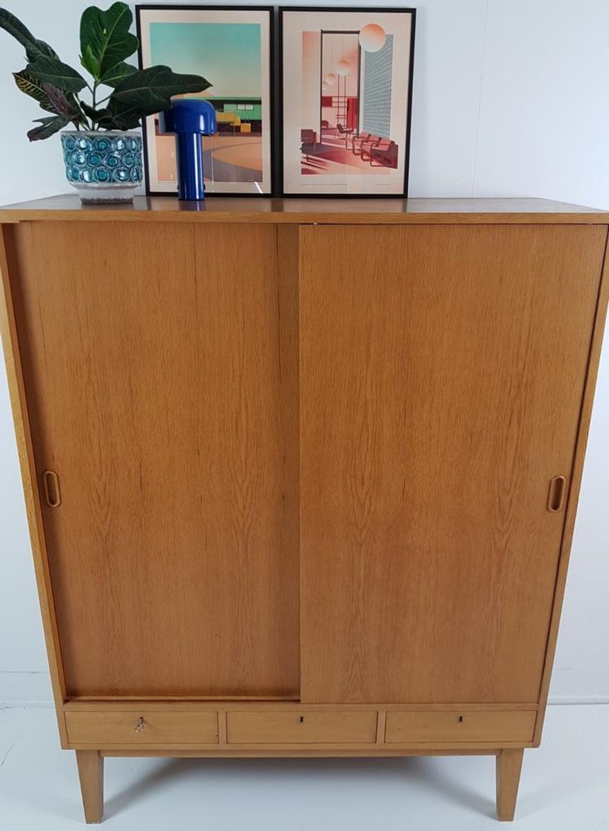 Vintage Deense Wandkast Eiken | Laden | Kast image 3