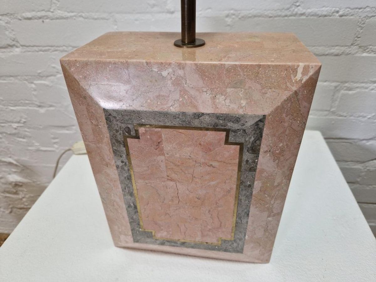 Vintage Roze Marmeren Lamp image 4