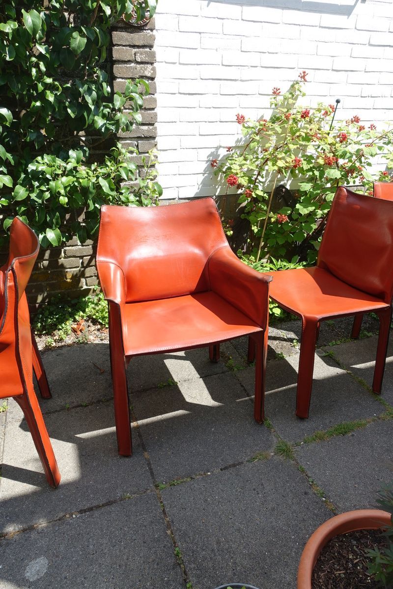 Mario Bellini Diner Chairs Cassina 1970’s Cab 412 & 413 image 5