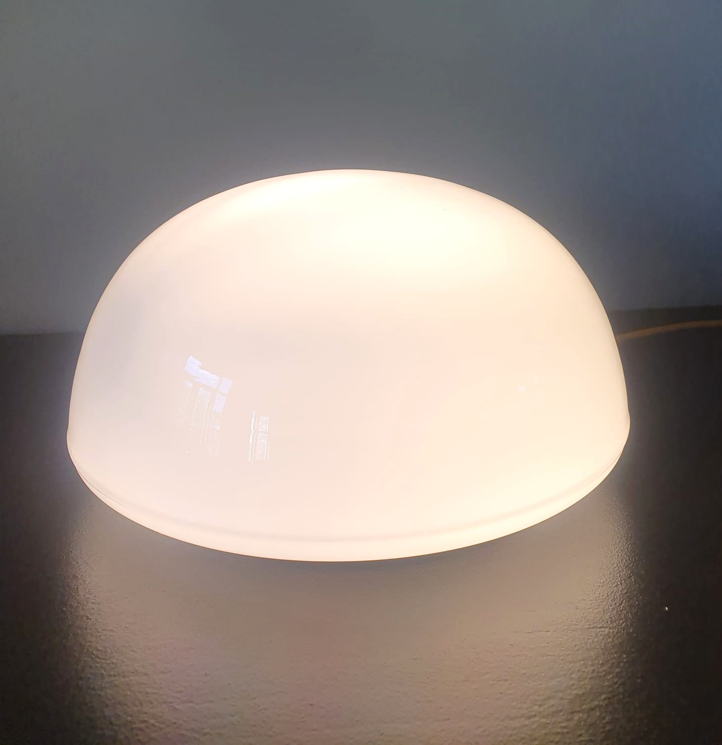 Antieke Witte Opaline Plafondlamp - Frankrijk - Jaren 30 -40 image 6