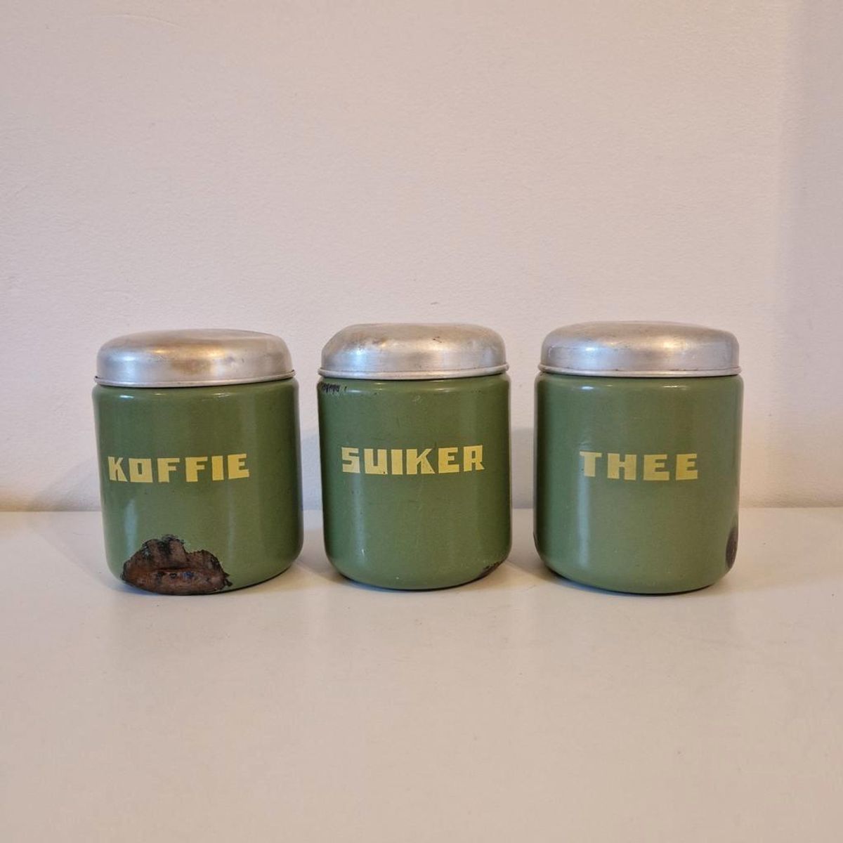 Emaille Koffie Thee Suiker Bussen image 2