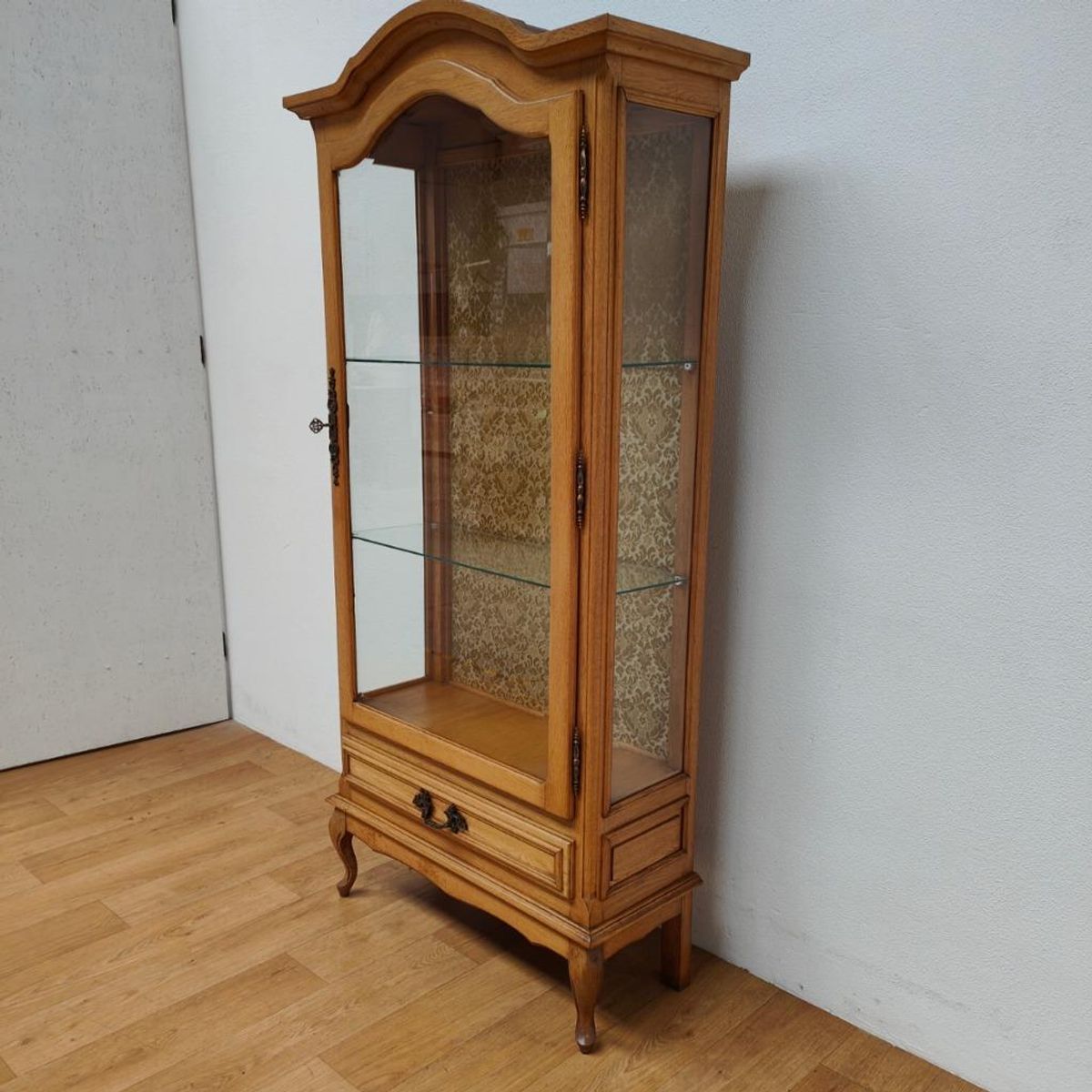 Antieke Vintage Houten Vitrinekast Wandkast Servieskast Kast image 10