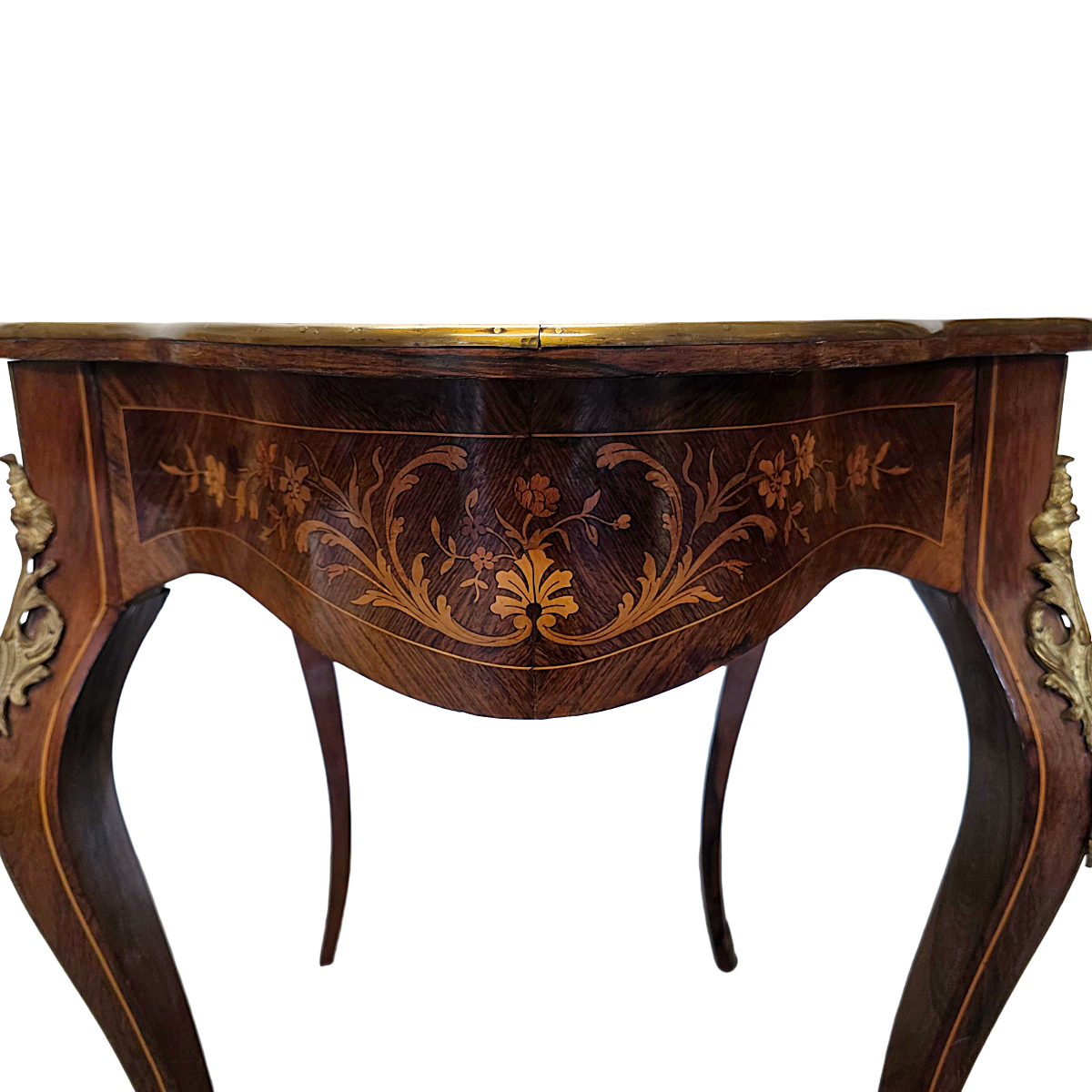 Antiek Franse Louis Xv Stijl Tafel Met Lade, Eind 19e Eeuw image 3