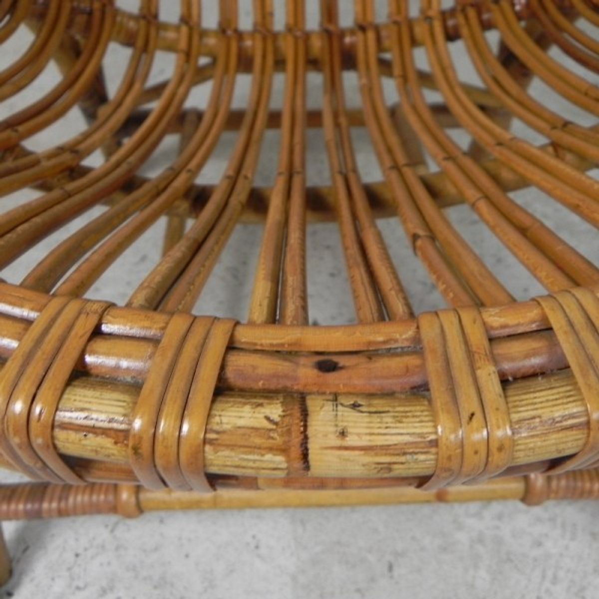 Rohe Noordwolde Bamboe, Rotan Stoel, Jaren 50 image 18