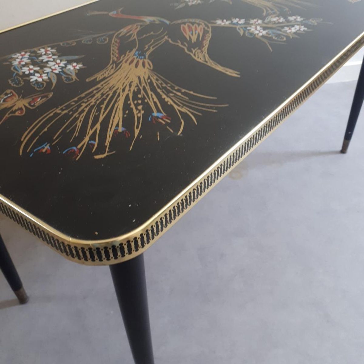 Jaren 50 Vintage Salontafel Fifties Pauw Coffeetable Tafel image 5