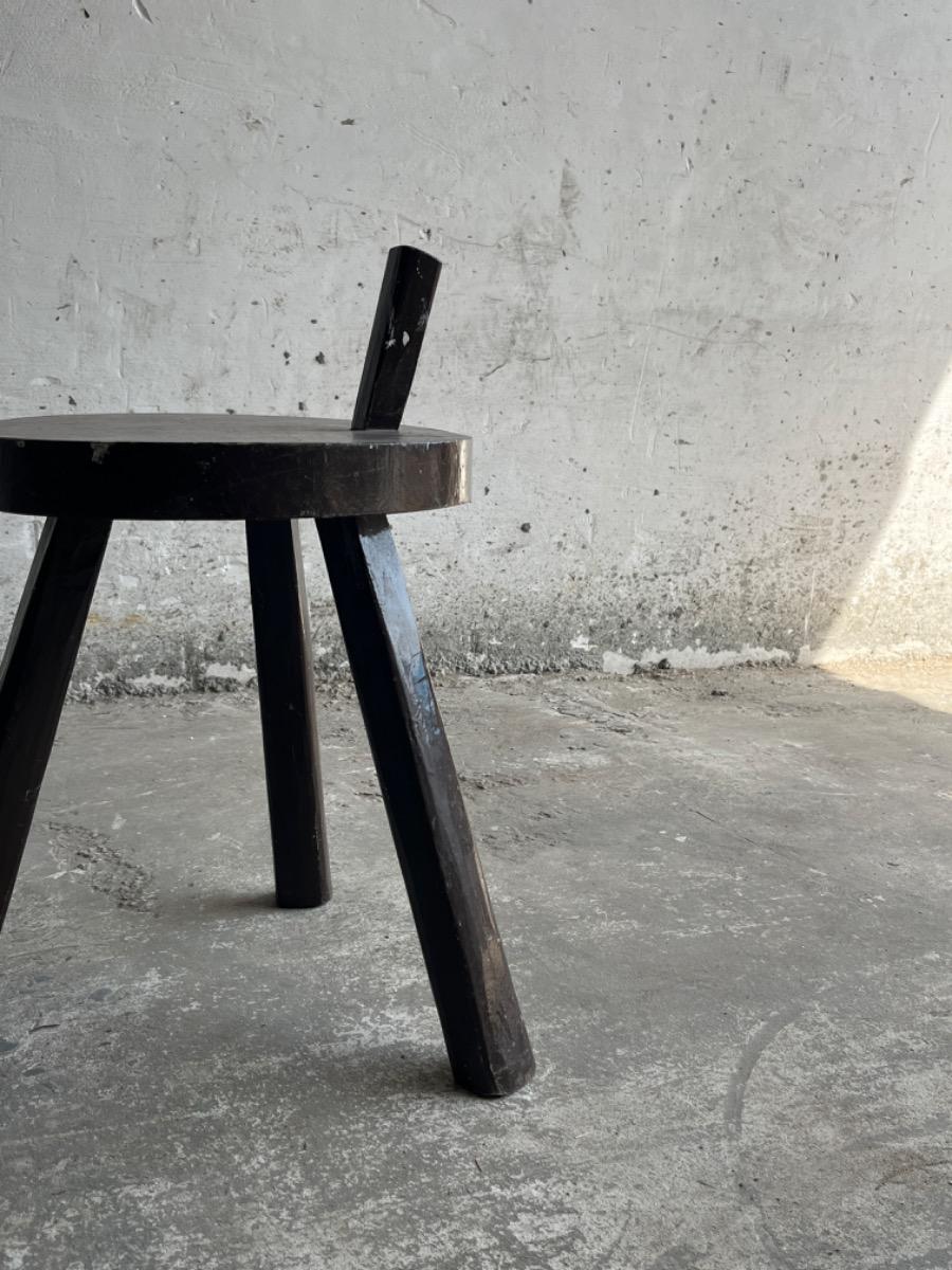 Vintage Tripod Stool, France 1960 image 4