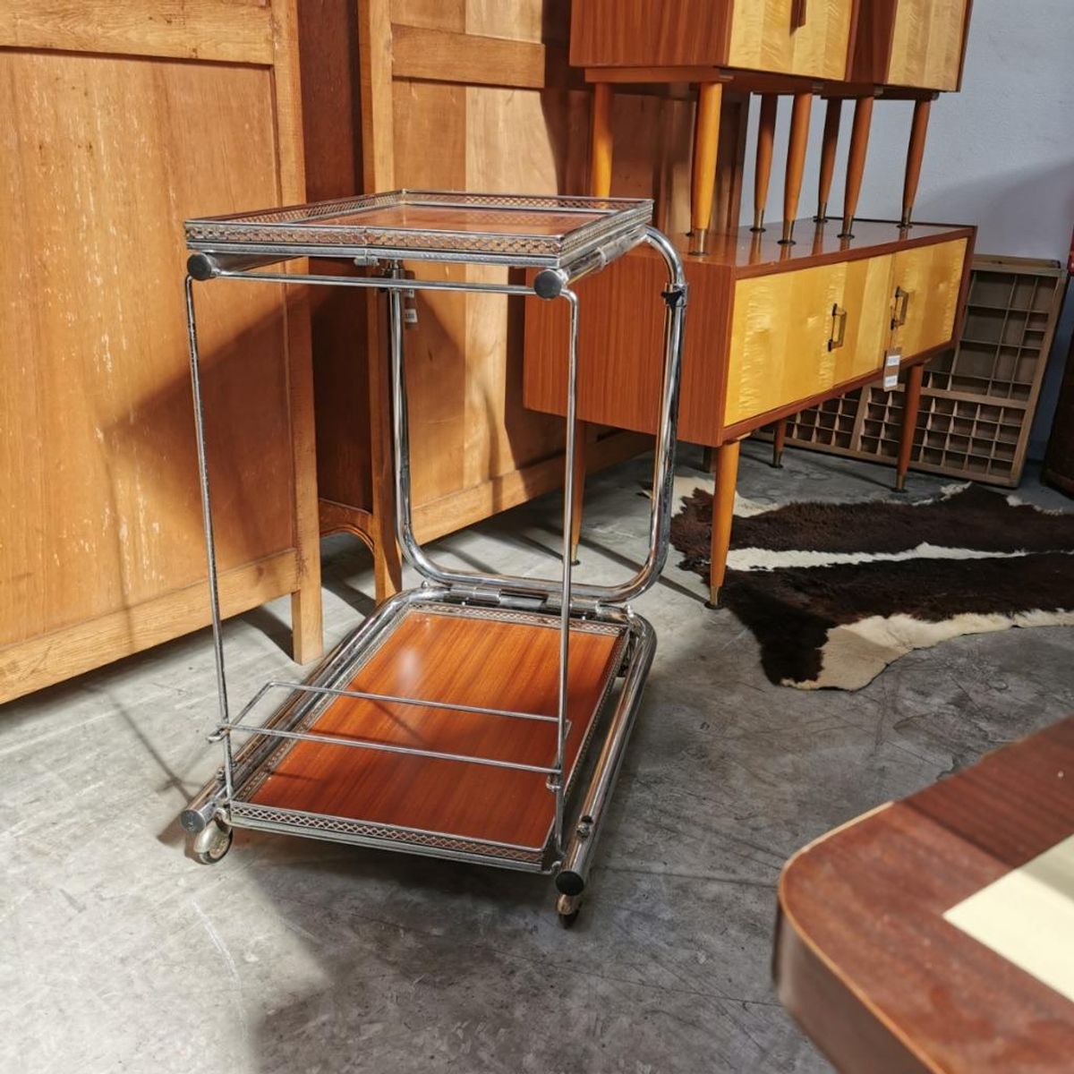Vintage Mid Century Trolley Barcart Drankenkar Butlerwagen Serveerwagen 1 image 10