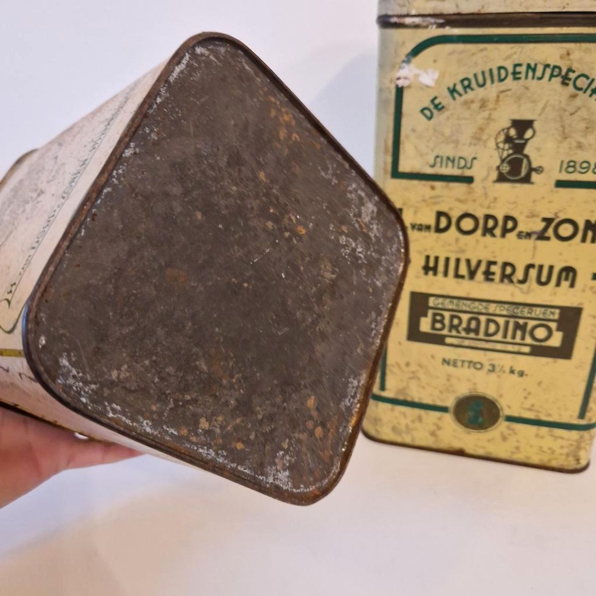 2 Antieke Kruideniers Blikken Hilversum H Van Dorp En Zonen image 10