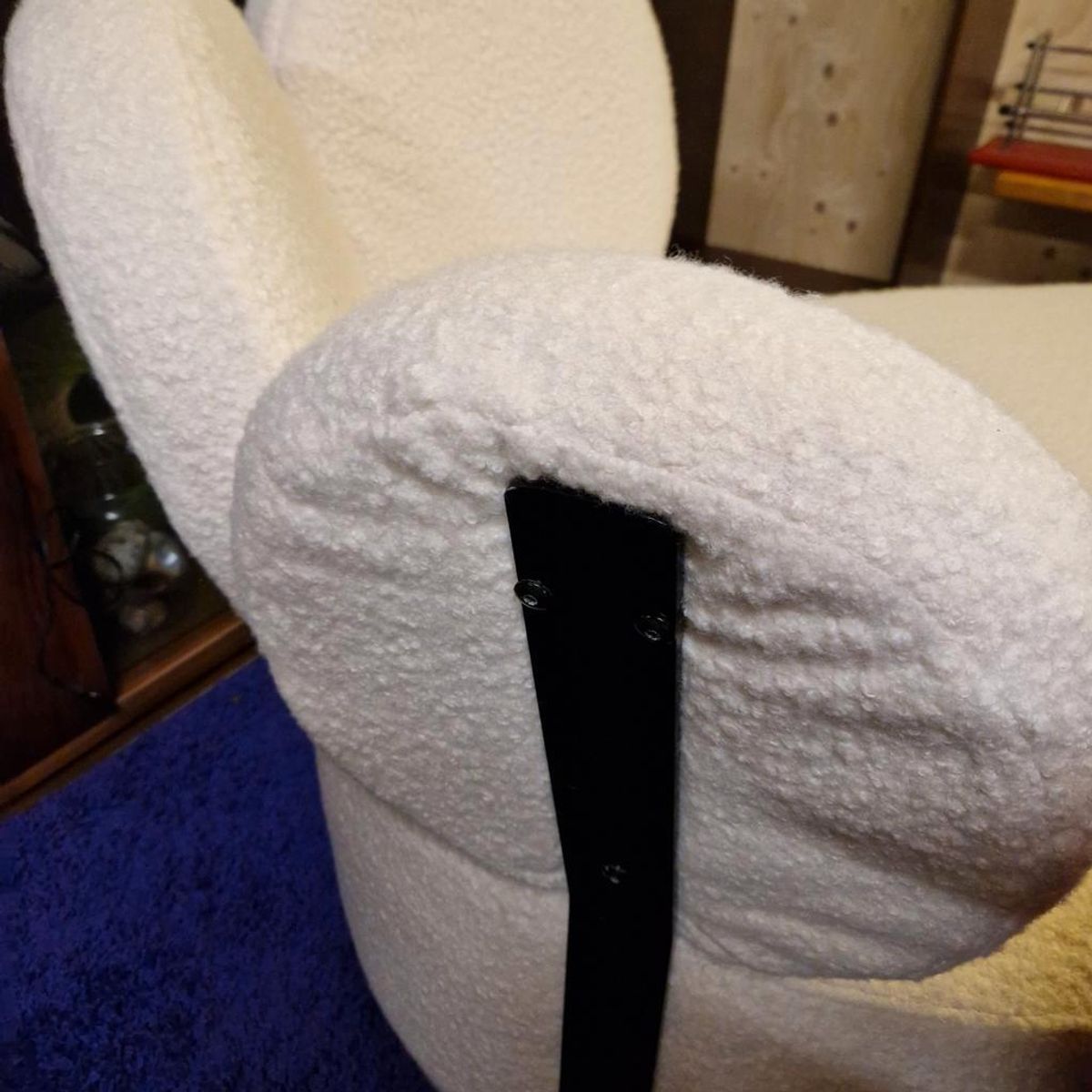 Shaise Longue Bank Nieuw Bekleed Teddy Stof Bank image 10