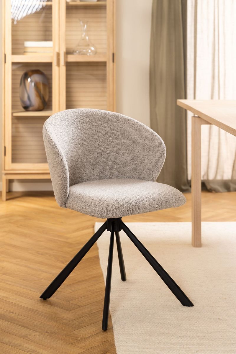Koro Eetkamerstoel - Set Van 2 - Beige Bouclé image 13