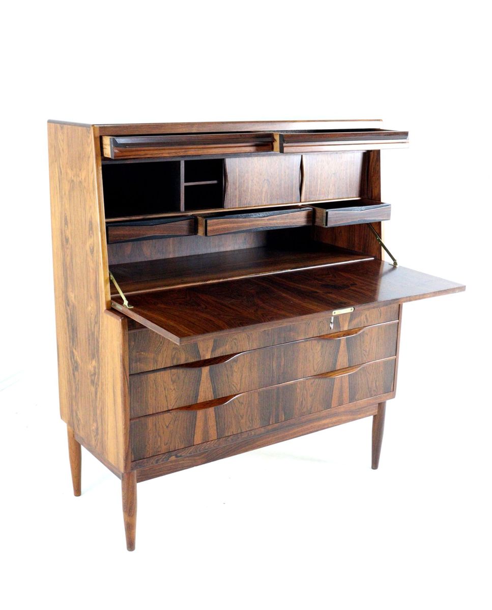 Erling Torvits Voor Klim Møbelfabrik Palissander Secretaire Bureau Kast Vintage Deens image 8