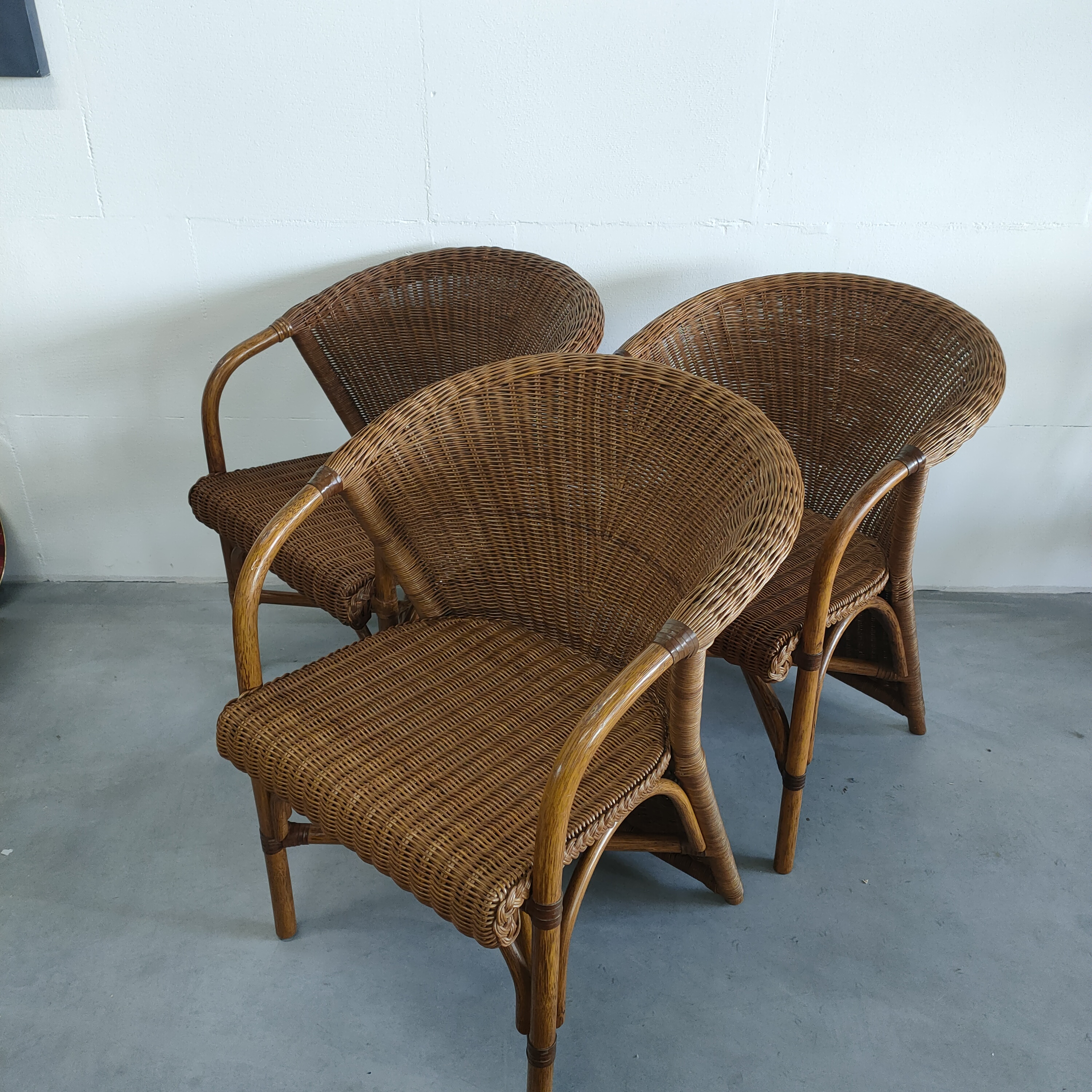 Vintage Jaren 70 Rohé Design Rotan/pitriet Fauteuil/stoel(en) image 2