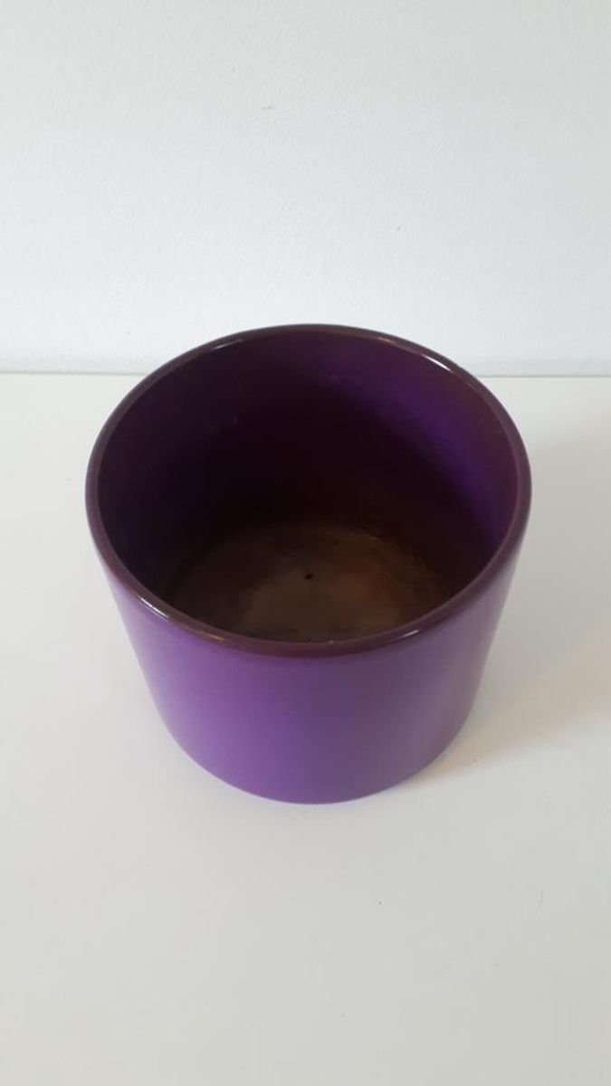 Grote Vintage Bloempot Paarse Retro Pot Jaren 70 image 3