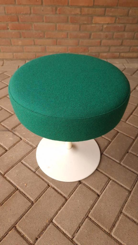 70's Spaceage Krukje Nieuw Bekleed Poef Kruk image 7