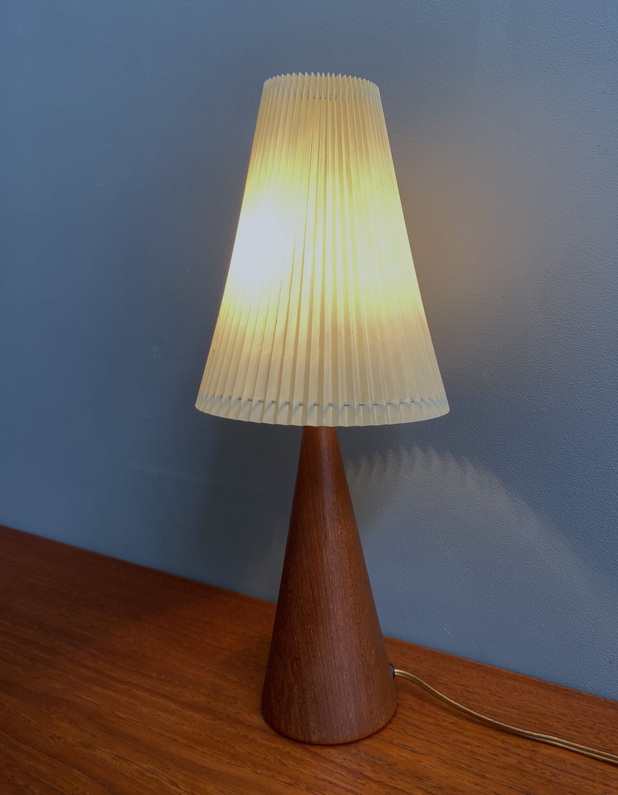 Teak Conic Table Lamp 1960S Denmark image 8