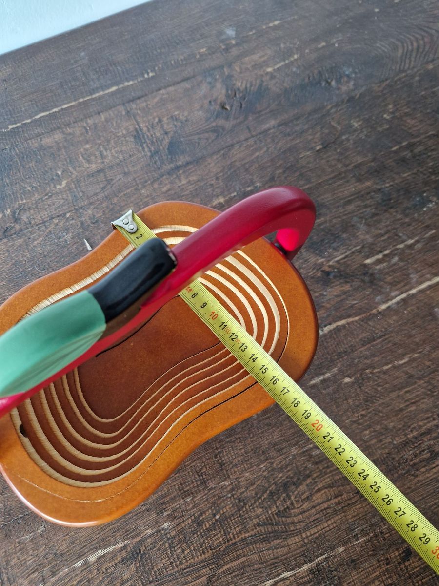 Vintage Houten Schaal Appel Vorm image 7