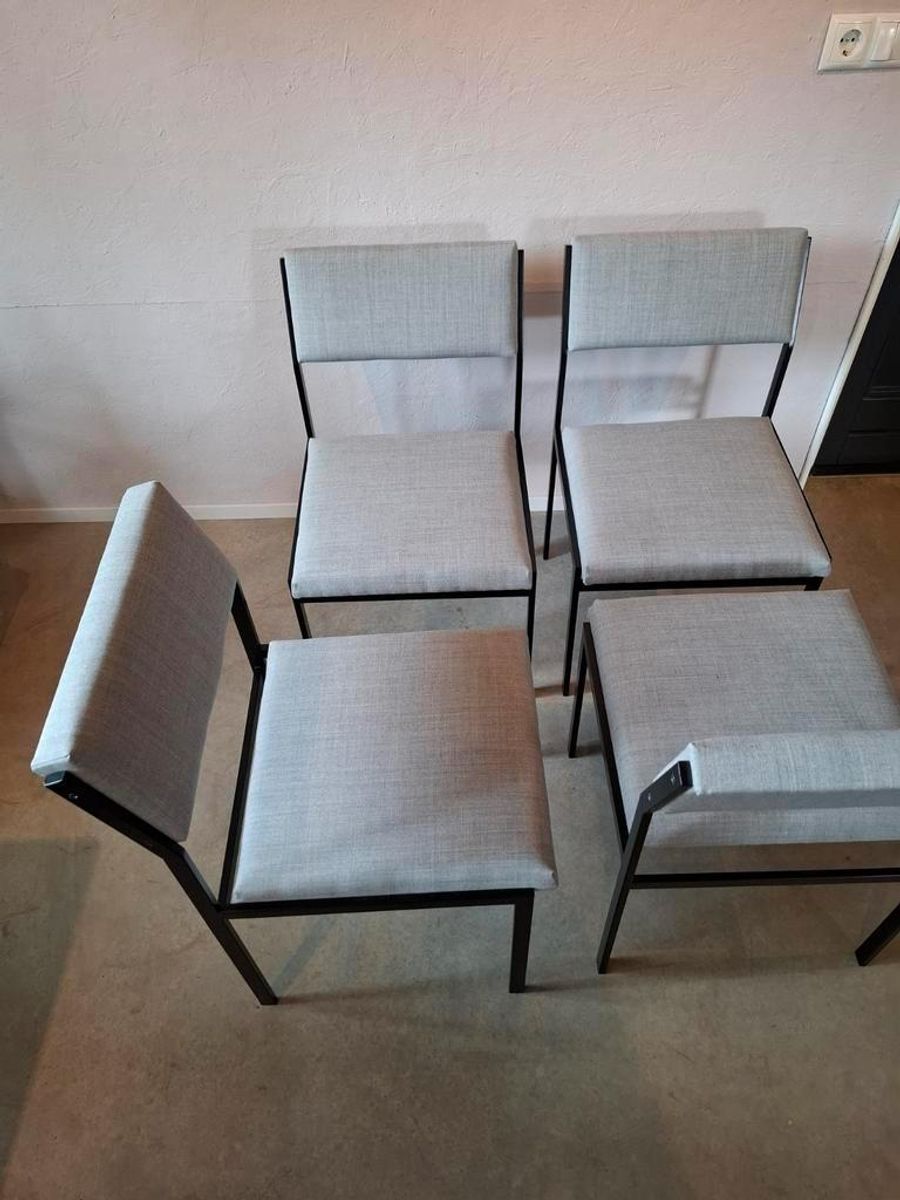 4 Vintage Pastoe Sm07 Eetkamerstoelen image 7
