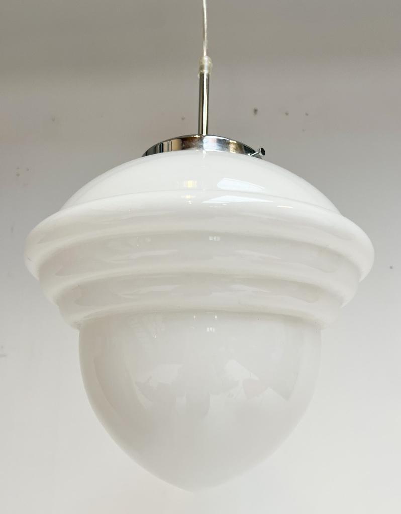 Opaalglazen Plafondlamp Met Kabel Uit De 1960’s image 8