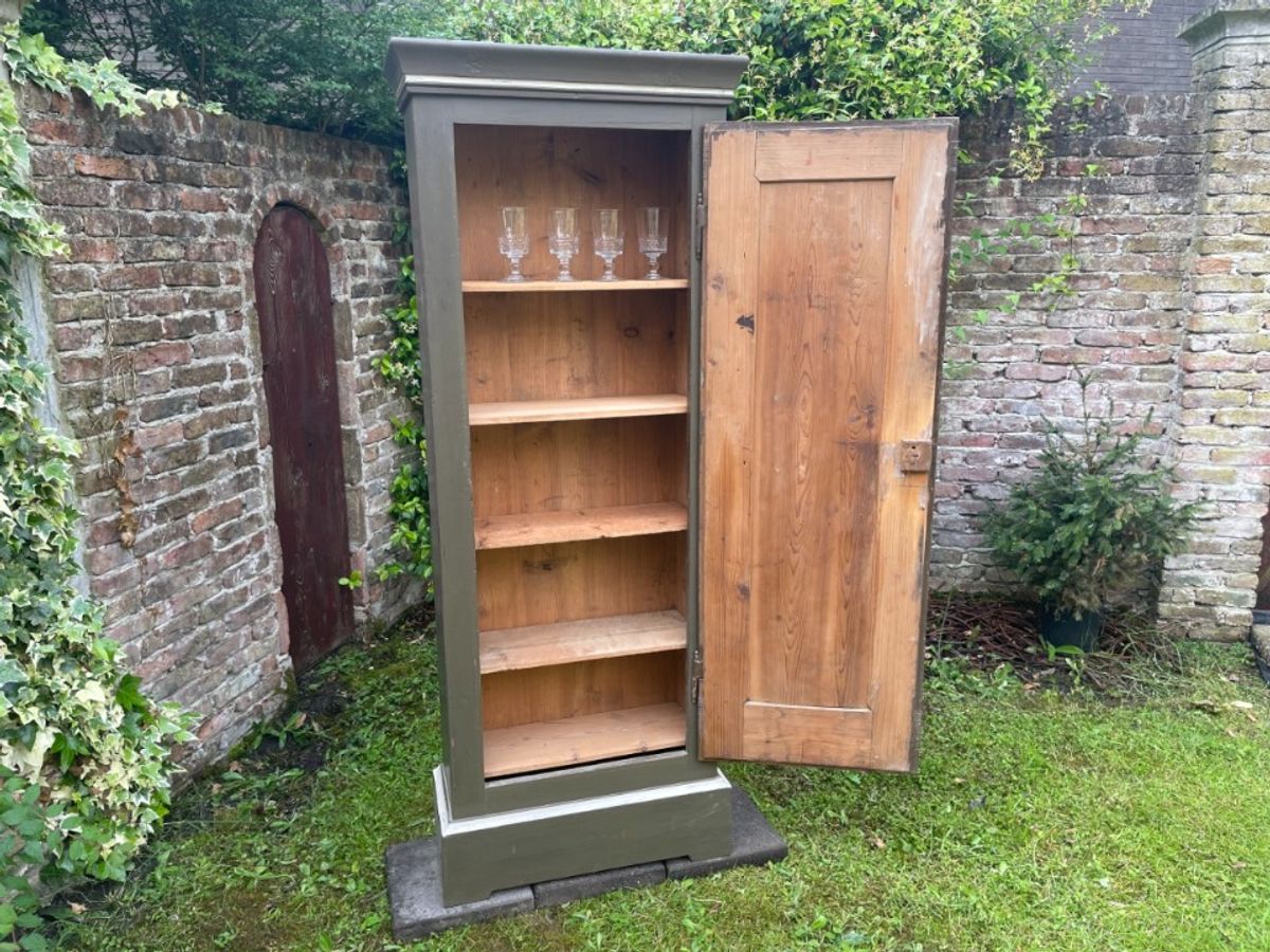 Unieke Vroeg 19e Eeuwse Kast Keukenkast Legkast Directoire image 2