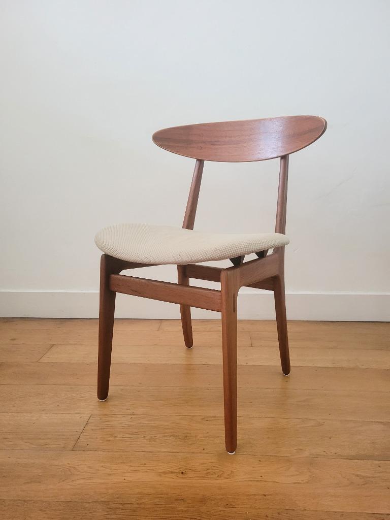 Vintage Deense Eetkamerstoel In Teak 1960 image 2