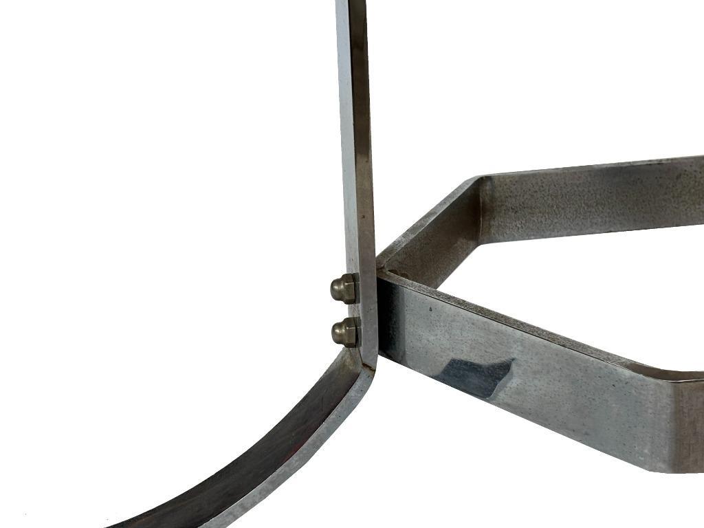Vintage Salontafel Steen Onyx Chrome Jaren 70 Design image 3