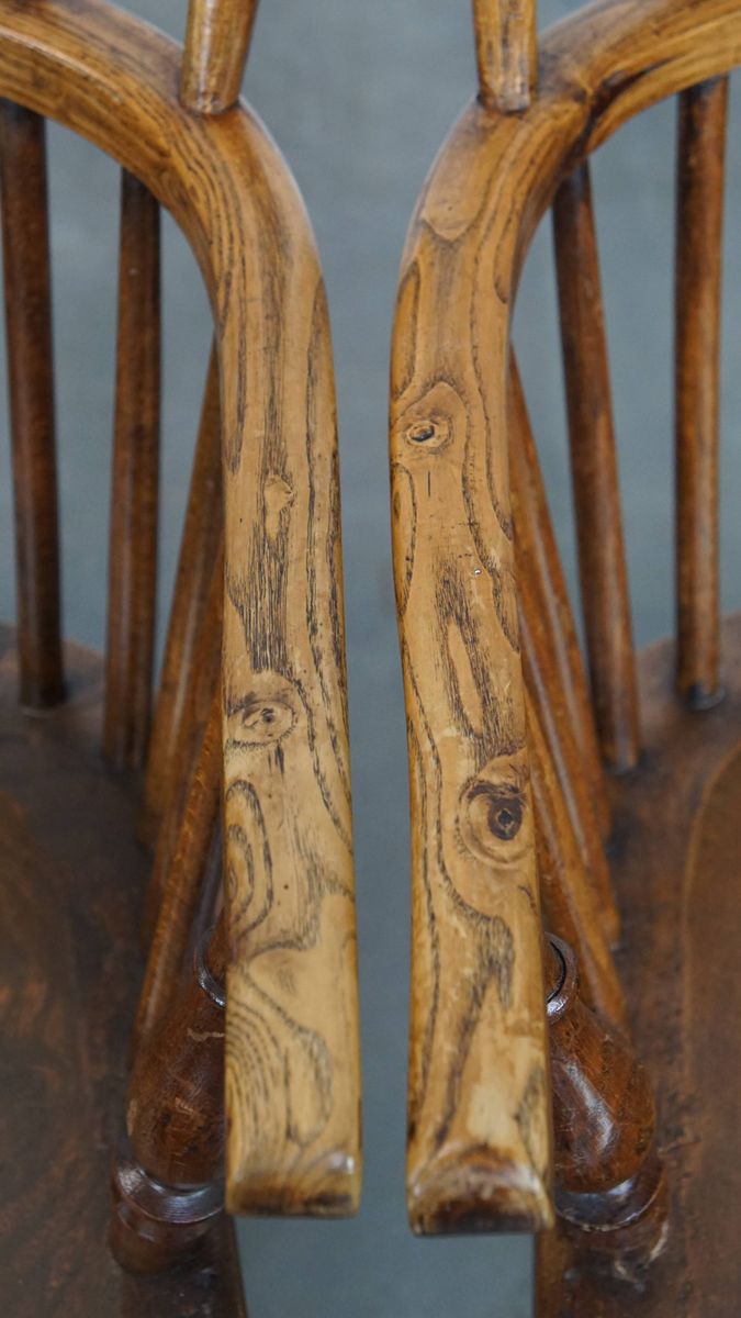 Leuke En Tijdloze Set Van 4 Antieke Engelse Windsor Stickback Chairs Uit De 19e image 13