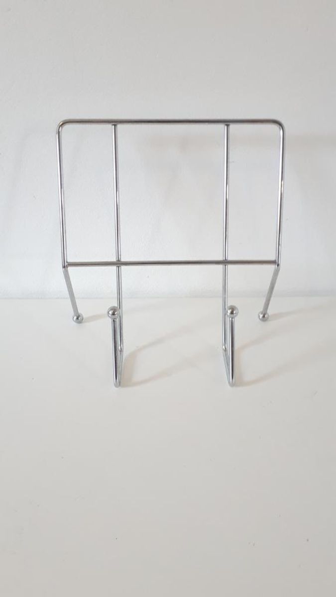 Vintage Chromen Lp Houder Boeken Standaard Kookboek Houder image 4
