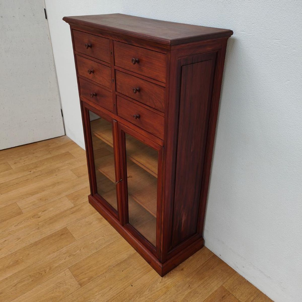 Antieke Ladekast Notariskast Buffetkast Boekenkast Vitrine image 6
