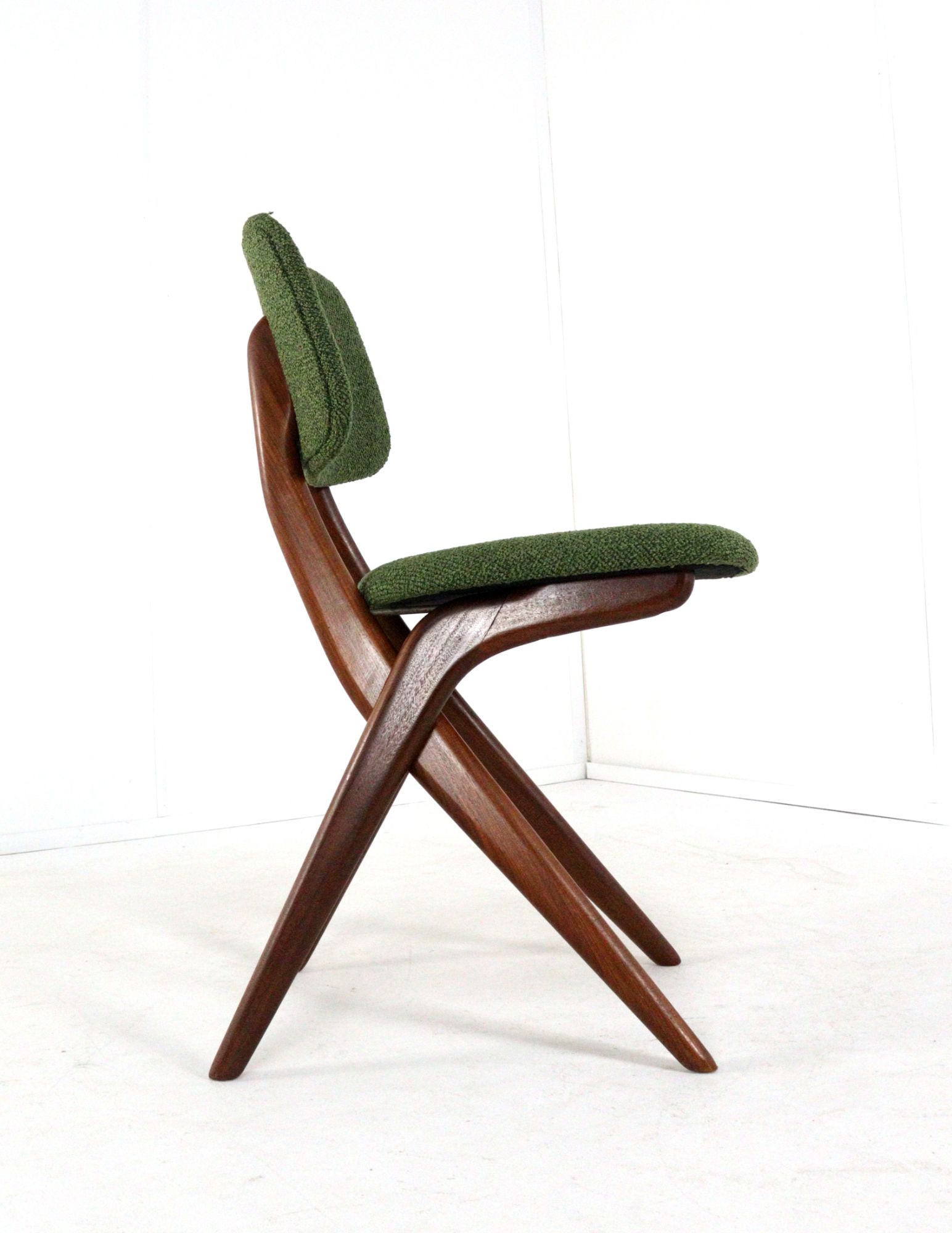 Set 6 Scissor Chairs Stoelen Attr Louis Van Teeffelen Vintage image 8