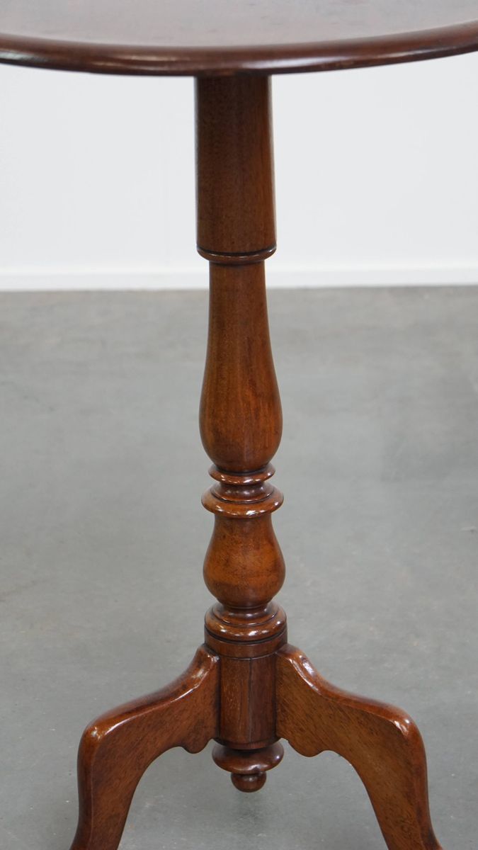 Antieke Engelse Bijzet/ Wijntafel Uit Eind 19e Eeuw Met Een Single Piece Top image 5