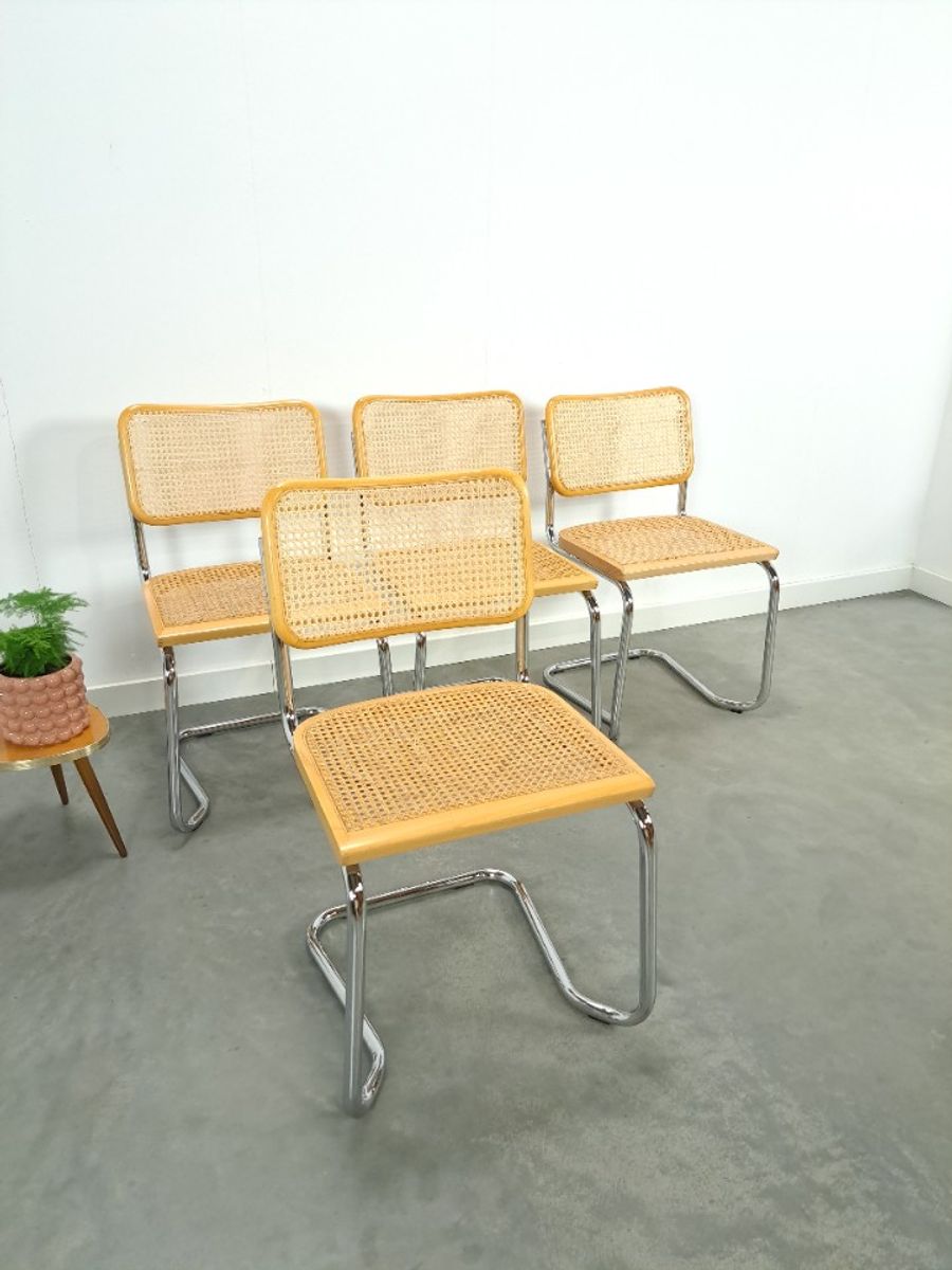 Italiaanse Webbing Set Stoelen Met Chromen Buisframe image 6
