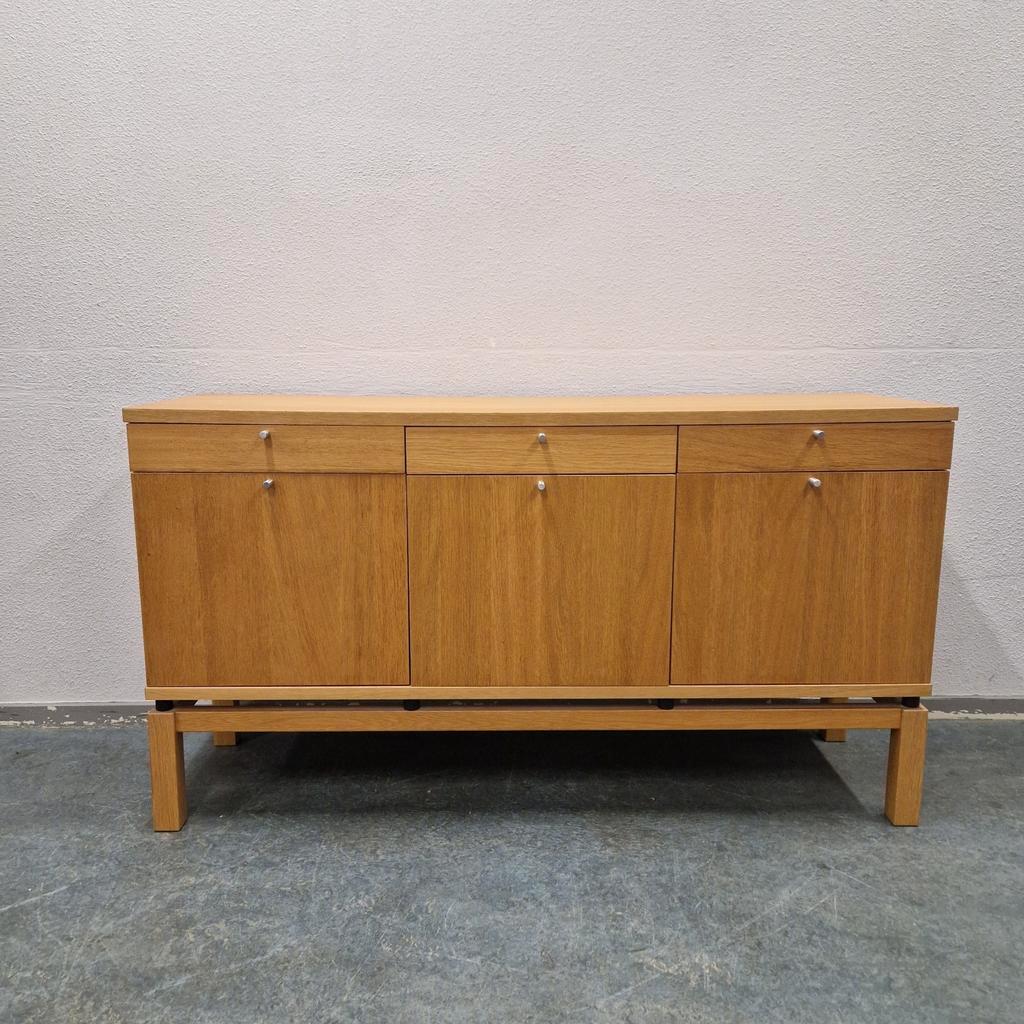 Retro Dressoir Lichtteak Berken Fineer Tv Kast Wandkast image 2