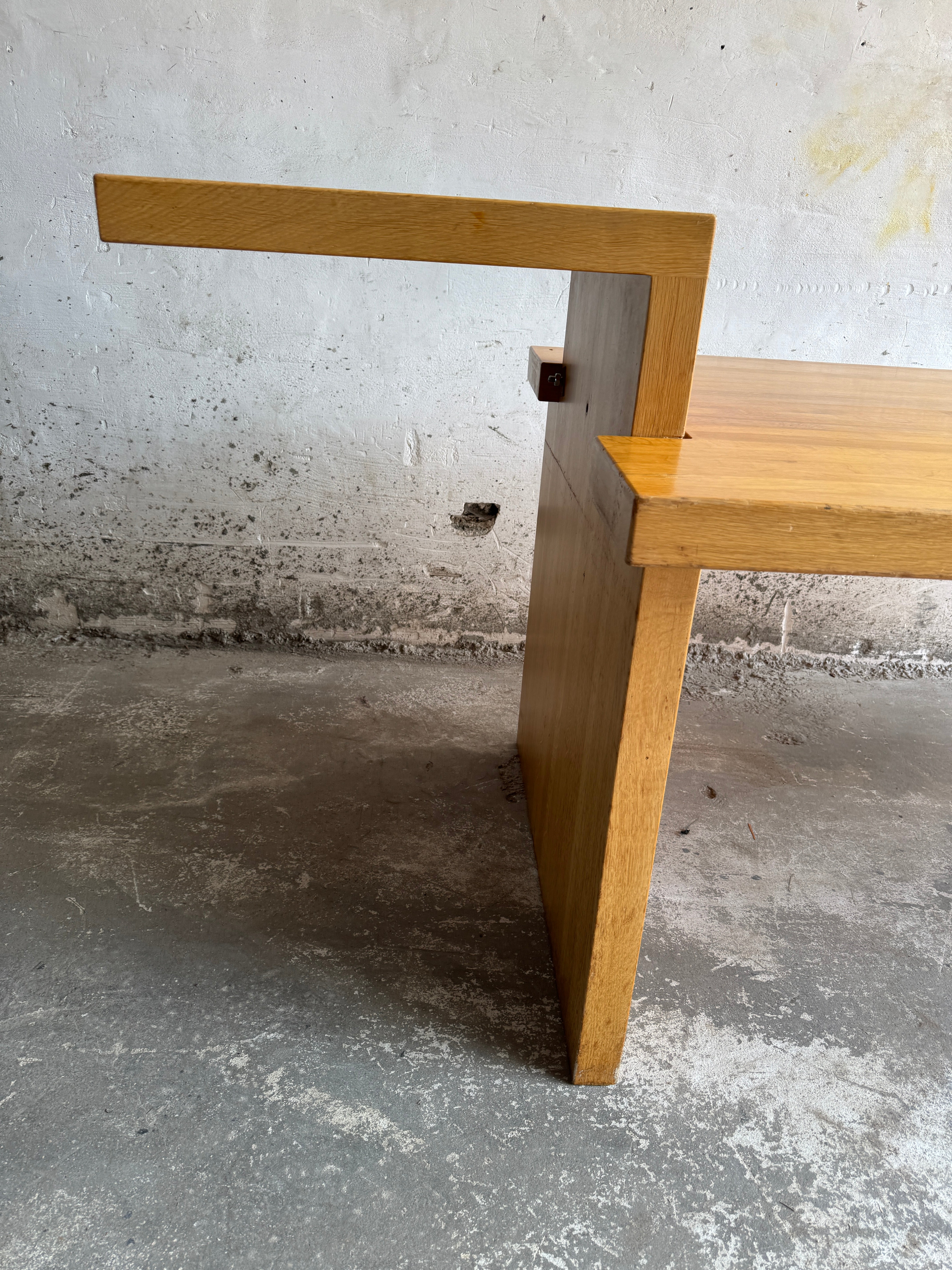 Geometric Brutalist Dining Table, 1980s image 8