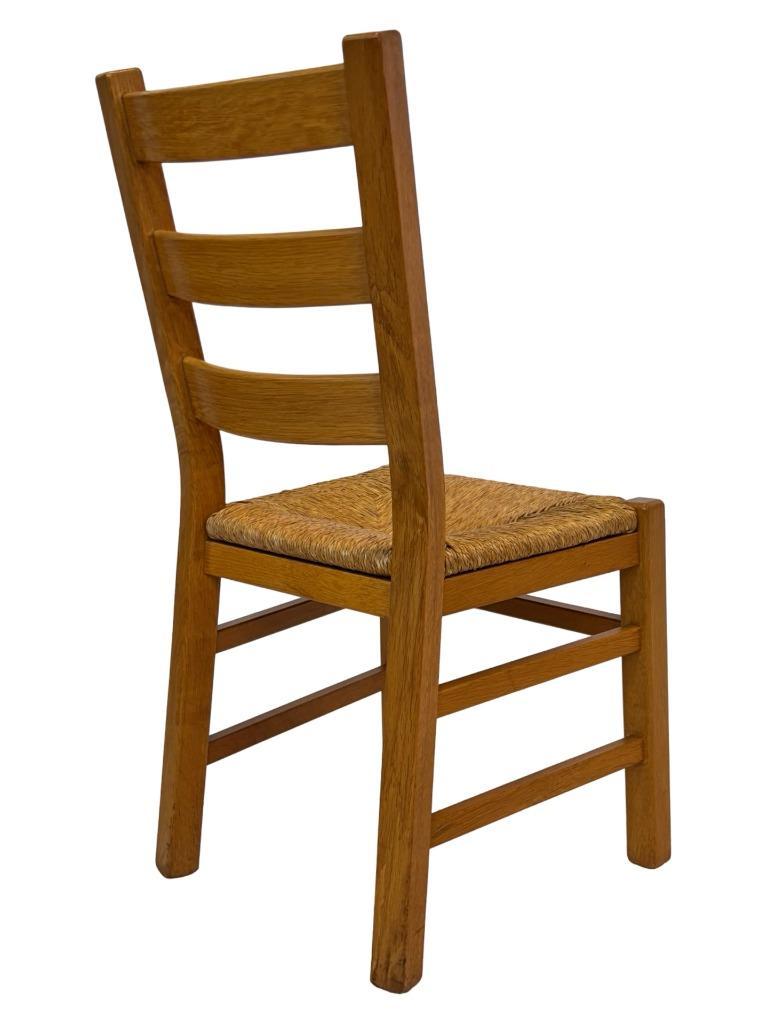 Vintage Set Van 6 Eetkamerstoelen Eiken En Riet Design image 25