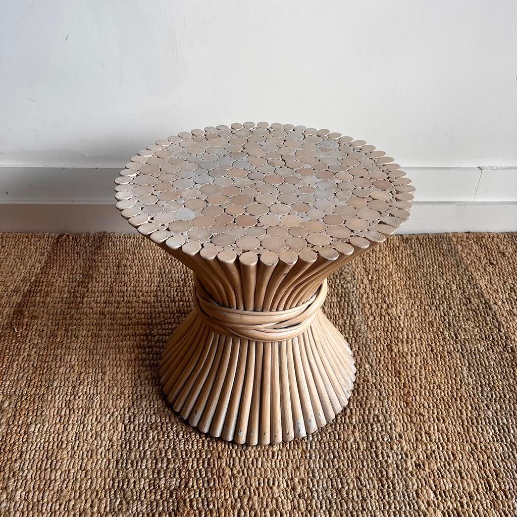 Mcguire Rotan Bamboe Salontafel Bijzettafel Vintage image 2