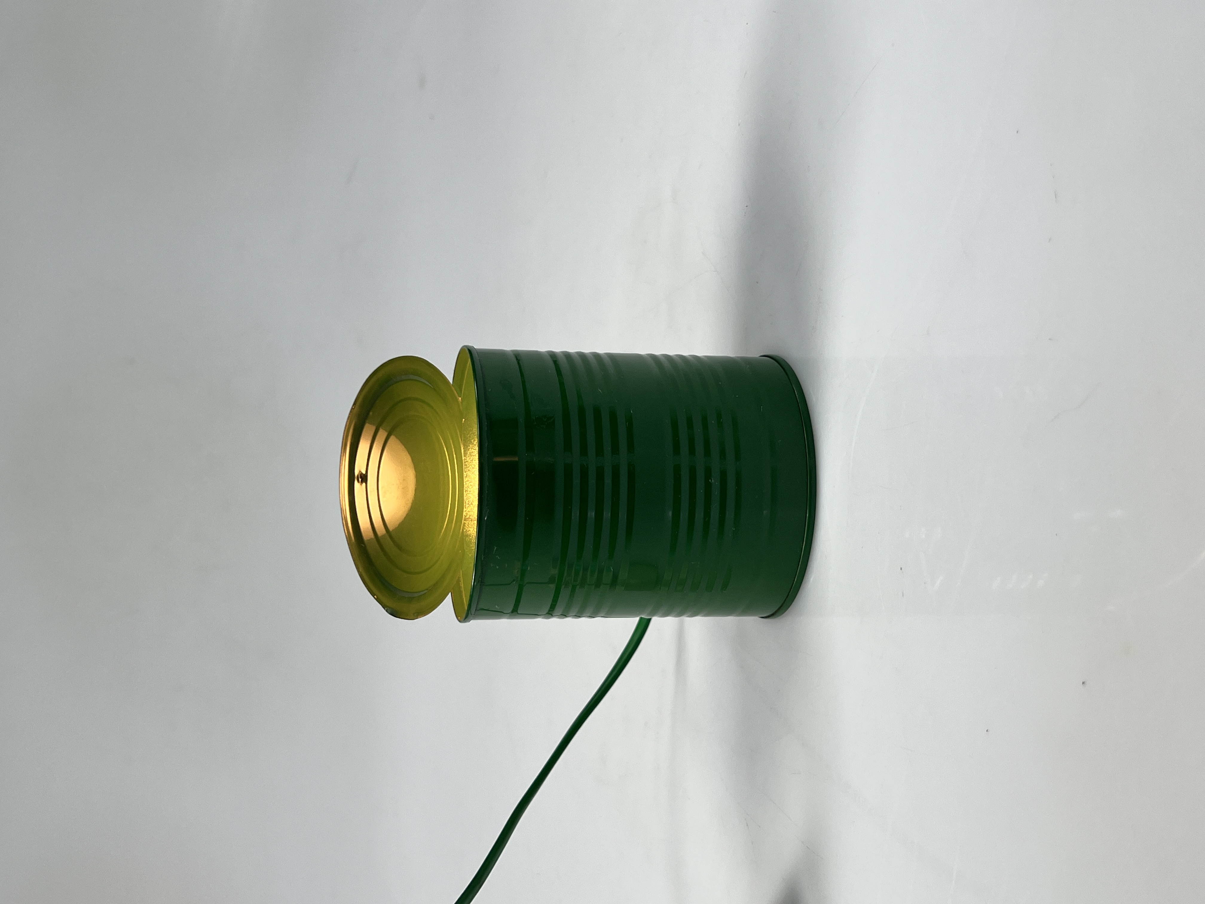 Vintage Groene Tin Can Lamp, Ad Van Berlo, Vrieland Design, 1980's image 4