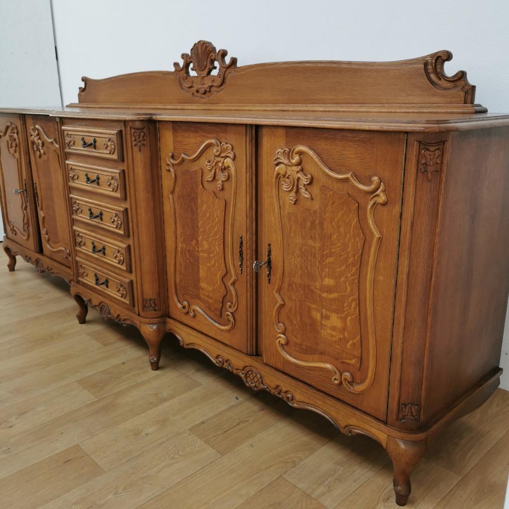 Grote Vintage Louis Xv Wandkast, Buffetkast, Dressoir, Ladekast image 10
