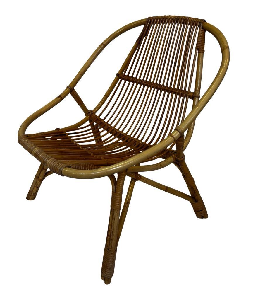 Vintage Set Van 4 Rotan Fauteuils Rohe Noordwolde 1960 image 13