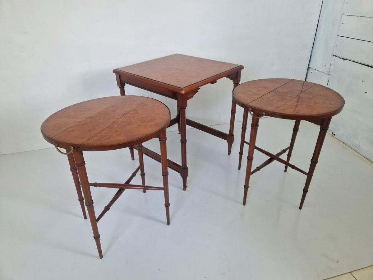 Mahonie Houten Klassieke Nest Tafeltjes. image 9