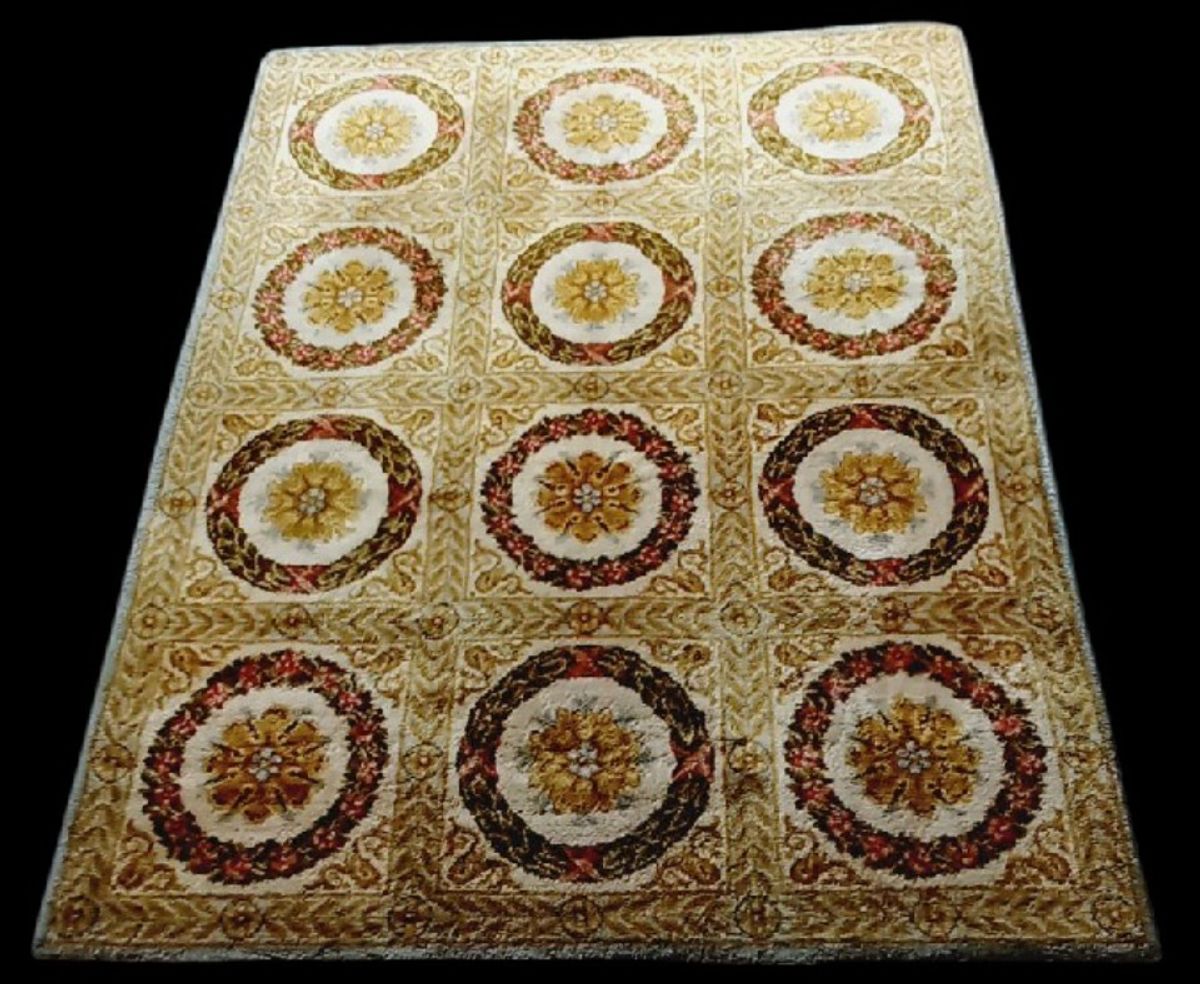 Vintage Wollen Handgeknoopt Tapijt. image 2