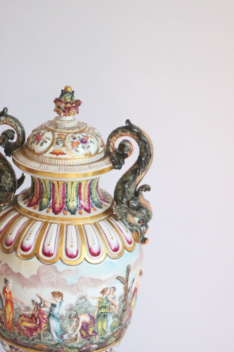 Capodimonte Vases, Late 19th, Set Of Two image 9